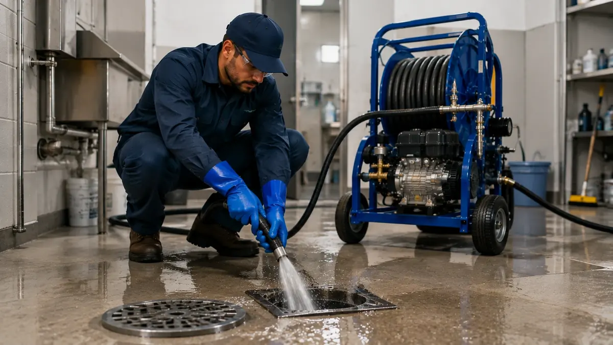 Floor Drain Hydro Jet Cleaning in Inglewood