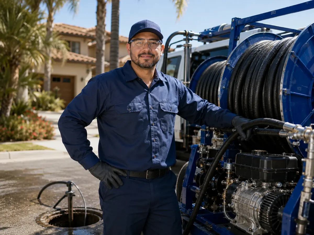 Hydro jet sewer cleaning in Inglewood