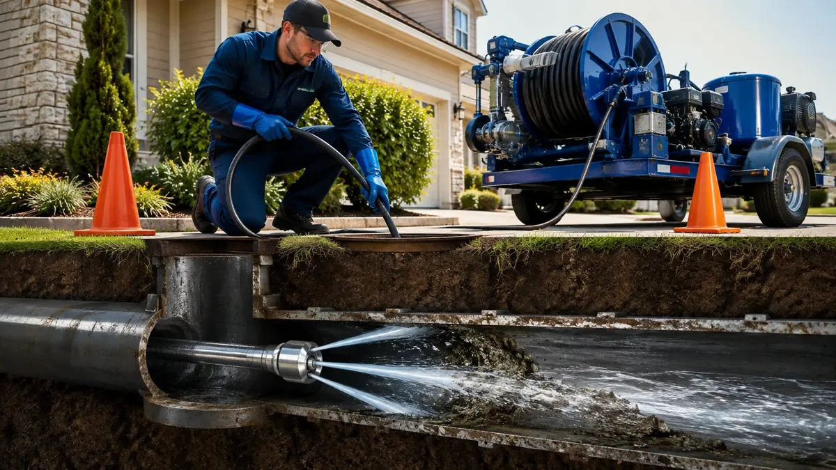 Main Sewer Line Hydro Jet Cleaning in Inglewood