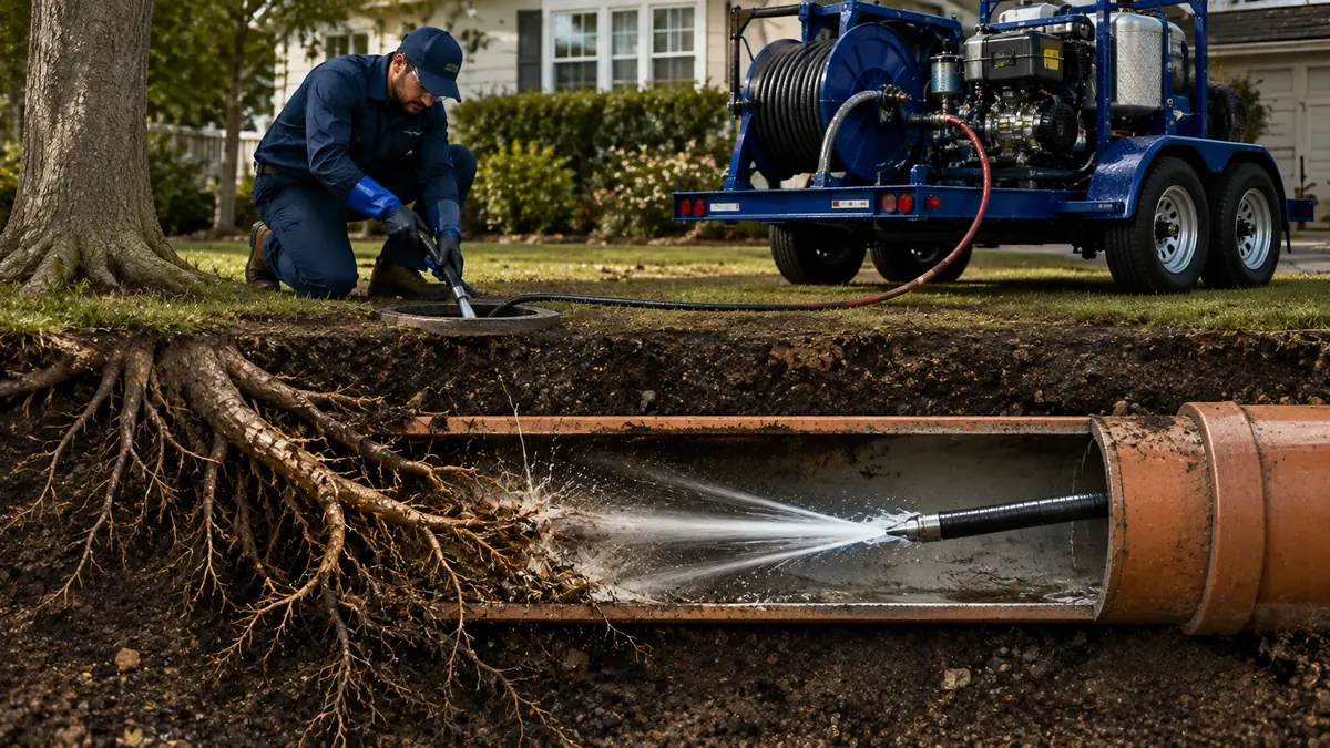 Tree Root Removal with Hydro Jetting in Inglewood